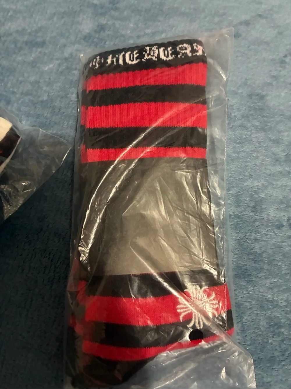 & Other Stories Black and Red Striped Crew Socks